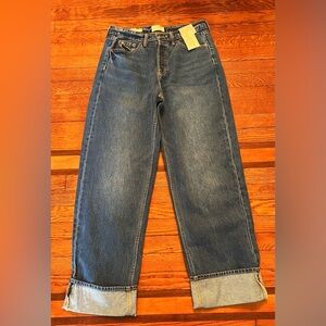 Women's Mid-Rise 90's Baggy Jeans - Universal Thread 2R Medium Wash Blue Jeans